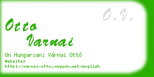otto varnai business card